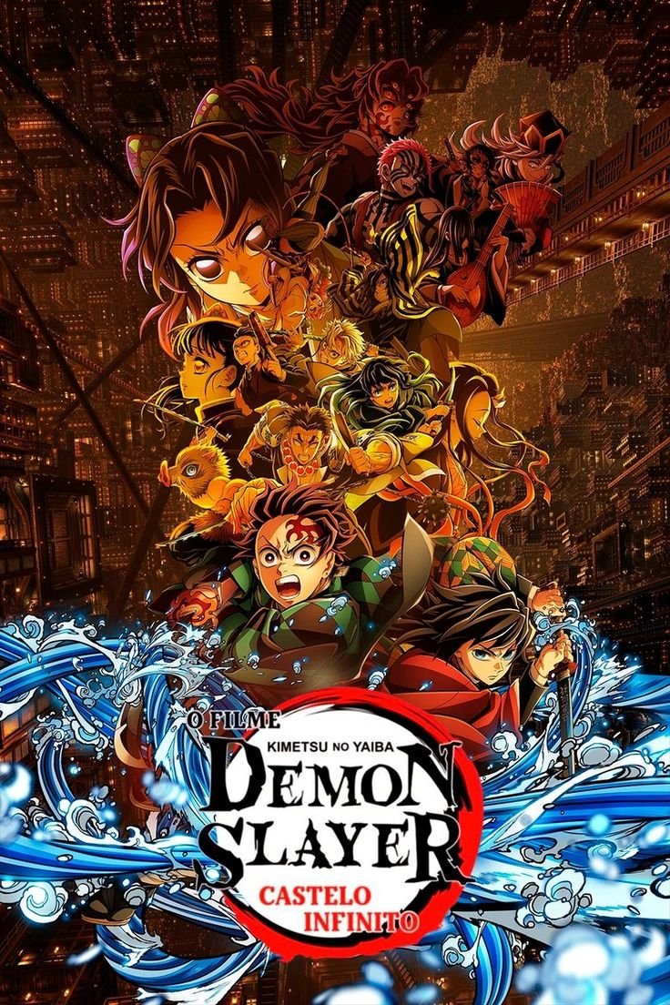 Demon Slayer anime series - Tanjiro Kamado sword fighting